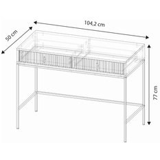 Toaletka Maggiore 104 cm do sypialni garderoby kaszmir złoty - Miniaturka zdjęcia nr 7