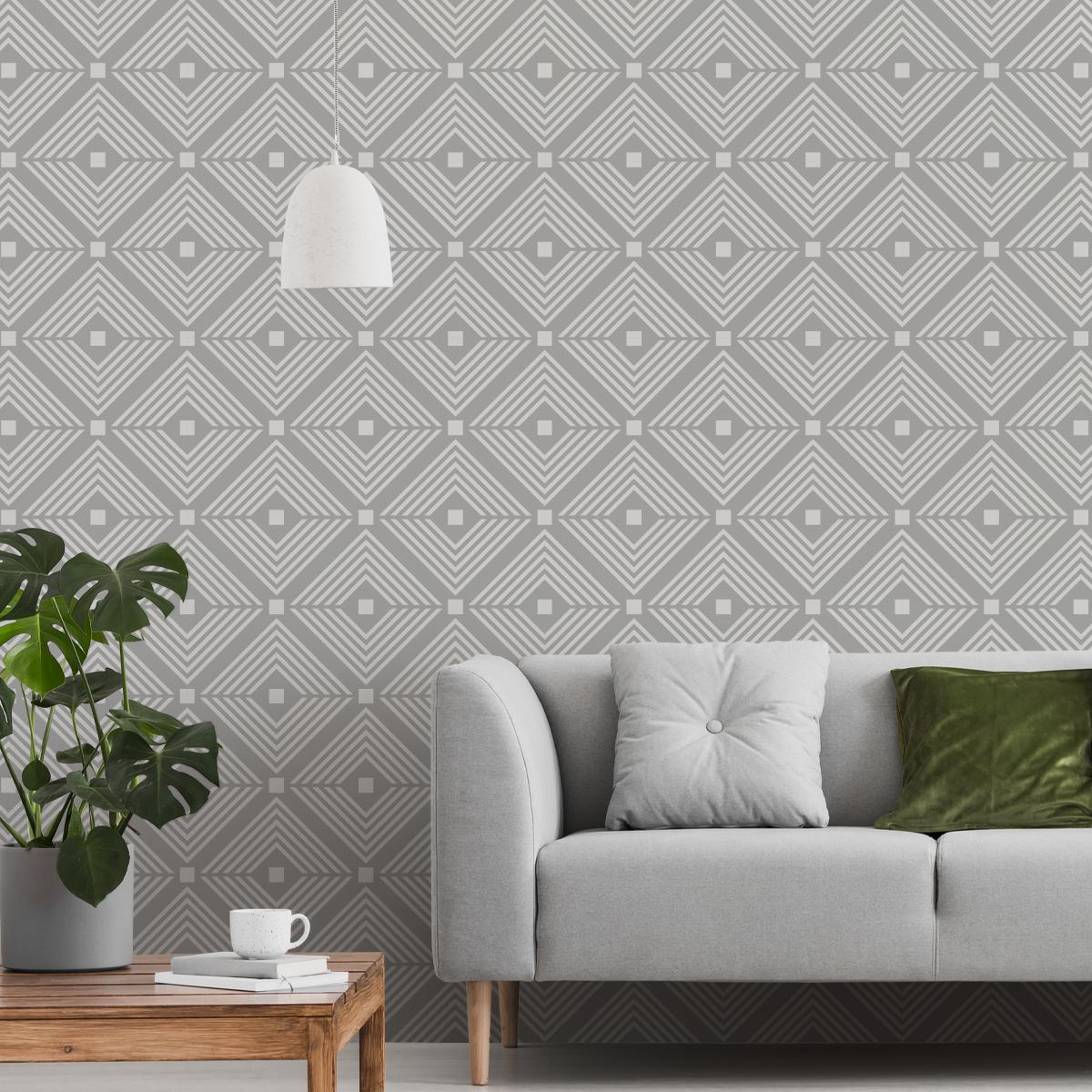 Tapeta Geometryczne Wzory w Odcieniach Szarości  53x1000  nr. 6