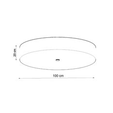 Plafon SKALA 100 biały 20x100x100cm E27 nowoczesna lampa do salonu - Miniaturka zdjęcia nr 4