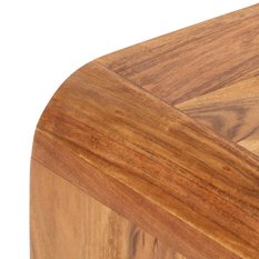  Stolik kawowy 90x50x30 cm z praktyczną półką z litego drewna akacjowego do salonu - Miniaturka zdjęcia nr 6