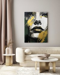 Obraz Canvas Abstrakcja Kobiecy PORTRET Styl Glamour Farba 80x120cm - Miniaturka zdjęcia nr 5