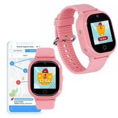 Zegarek smartwatch opaska dla dzieci Locon Watch Lite GPS różowy - Miniaturka zdjęcia nr 1