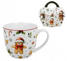 Kubek 460 ml świąteczny w koszyczku Christmas Cuties do jadalni - Miniaturka zdjęcia nr 1