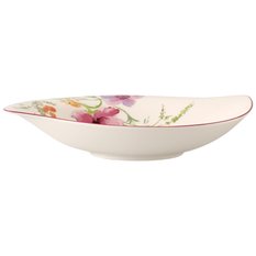 Miska 600 ml 34 cm płaska Mariefleur Serve & Salad Villeroy & Boch biała ze wzorem do jadalni - Miniaturka zdjęcia nr 2