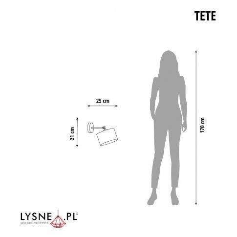 Kinkiet ścienny z abażurem TETE czarny/biały nr. 2