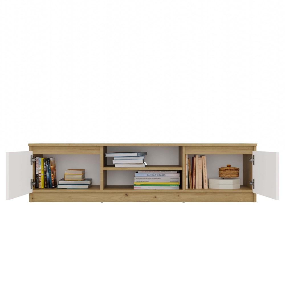 Szafka RTV Malwa 36x140x40 cm do salonu dąb artisan biel nr. 3