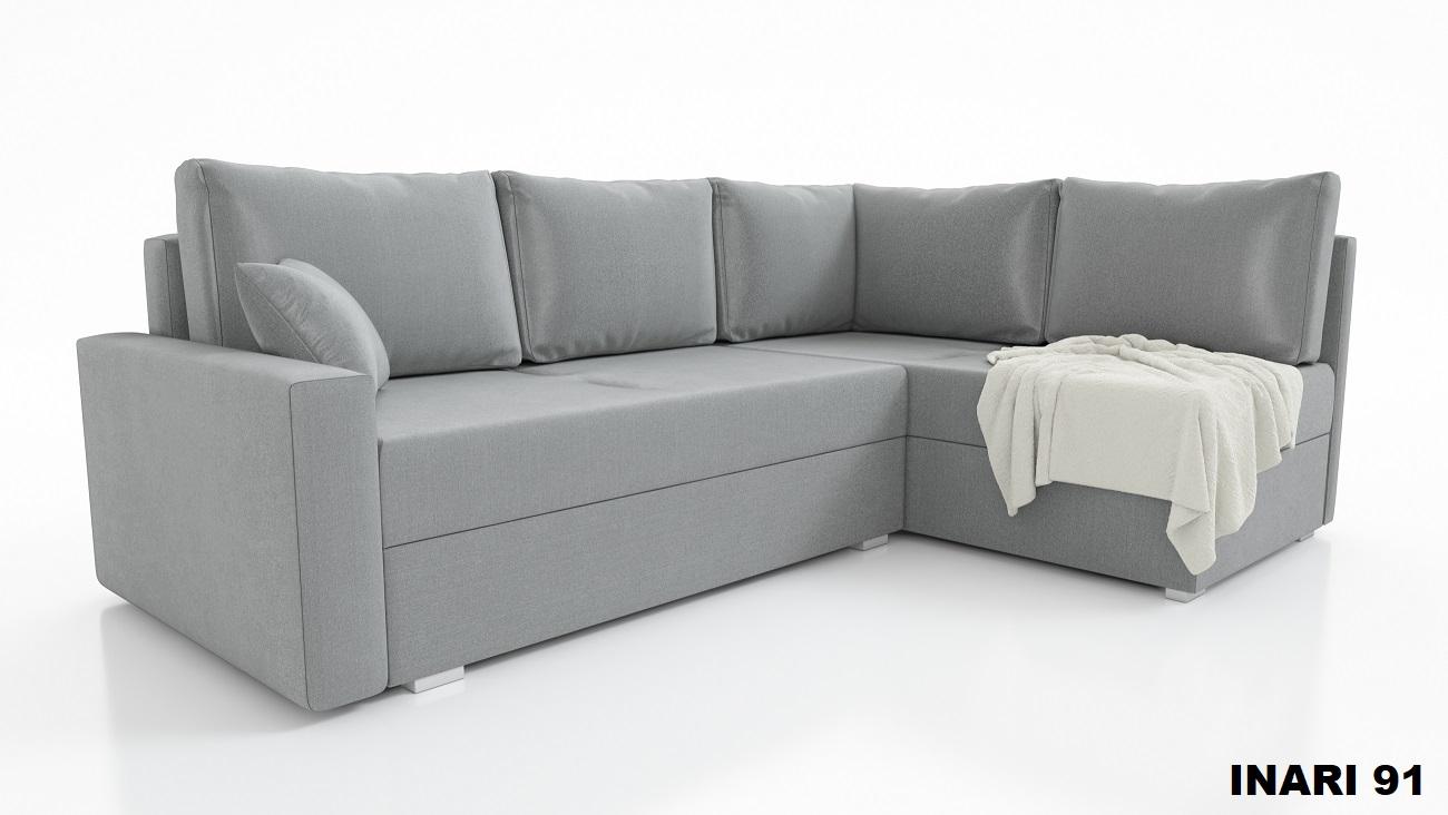 Narożnik Fino 74x145x228 cm do salonu rozkładany Inari szary