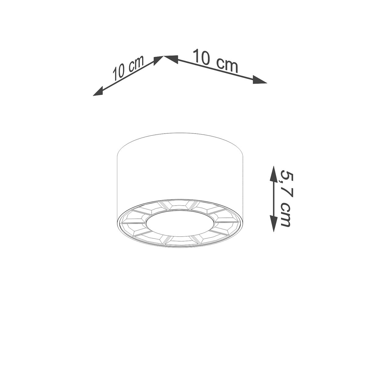 Plafon DIO biały LED 5.7x10x10cm nowoczesna lampa do salonu nr. 5