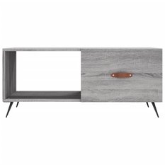 Stolik kawowy 90x50x40 cm z półką i szafką szarość betonu elegancki do salonu - Miniaturka zdjęcia nr 5