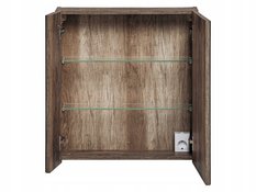 Szafka z lustrem 60 cm oak z gniazdkiem do łazienki  - Miniaturka zdjęcia nr 4