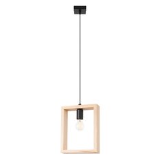 Lampa wisząca ARIES naturalne drewno 133x8x24cm nowoczesna E27 do salonu - Miniaturka zdjęcia nr 1