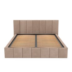 Łóżko tapicerowane 140x200 premium z pojemnikiem do sypialni beżowe wezgłowie 107 cm - Miniaturka zdjęcia nr 16