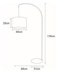 Lampa podłogowa K-4185 MASTER 88x178x40 cm do salonu lub pokoju czarny - Miniaturka zdjęcia nr 3