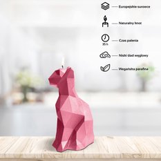 Świeca Cat Low-Poly Pink - Miniaturka zdjęcia nr 2