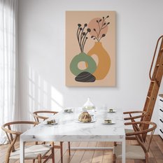 Obraz Do Salonu Pastelowe Dzbanki Rośliny Styl Boho Natura 80x120cm - Miniaturka zdjęcia nr 4