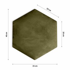 Panele tapicerowane 35x40 cm na ścianę hexagon khaki - Miniaturka zdjęcia nr 7