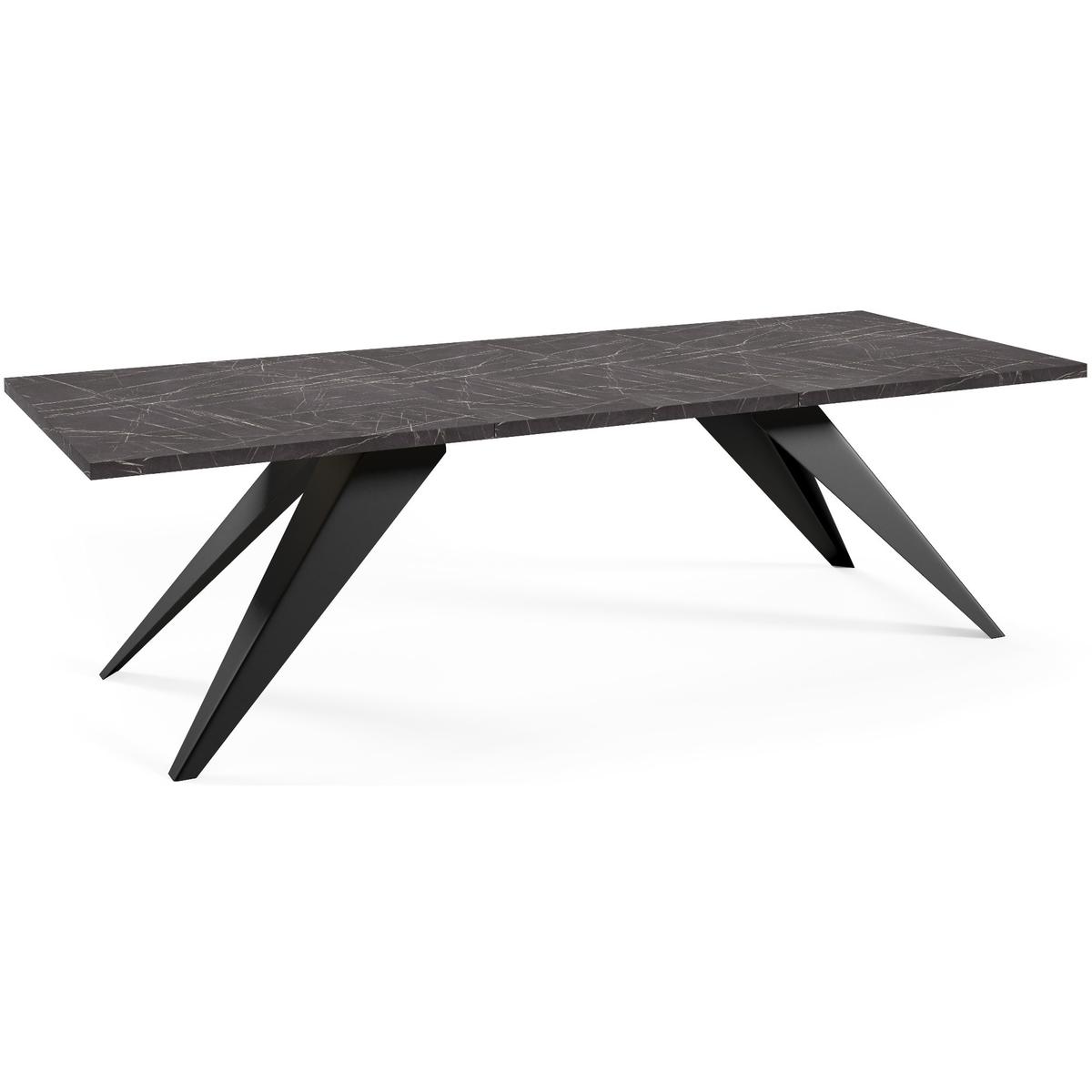 Stół rozkładany 140x80x76 cm prostokątny Harmonia black bietra grigria do jadalni nr. 2