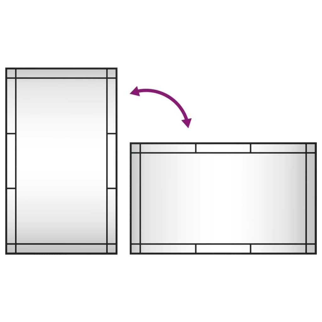 Lustro 60x100 cm do łazienki sypialni ścienne prostokątne żelazo czarne nr. 7