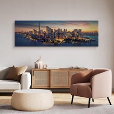 Obraz Na Płótnie Canvas Do Biura MANHATTAN NY Panorama 145x45cm - Miniaturka zdjęcia nr 7