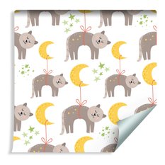 Tapeta Do Pokoju Dziecka KOTKI Księżyce Gwiazdki 53x1000  - Miniaturka zdjęcia nr 3