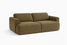 Kanapa z funkcją spania ITALY 253x110x71 cm FLOW trzyosobowa sofa rozkładana oliwkowa - Miniaturka zdjęcia nr 2