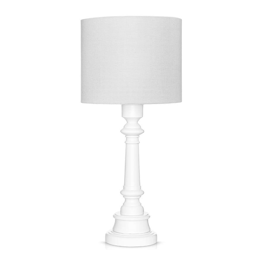 Lampa stołowa CLASSIC 25x25x55 cm szara drewno białe