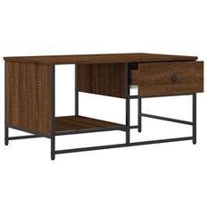 Stolik kawowy 85,5x51x45 cm do salonu pokoju dziennego brązowy dąb - Miniaturka zdjęcia nr 5