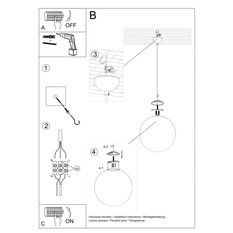 Lampa wisząca UGO 30 złota 120x30x30cm nowoczesna E27 do salonu - Miniaturka zdjęcia nr 5