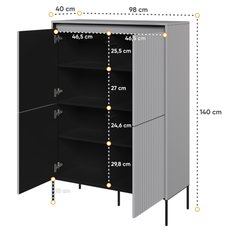 Komoda Trend 98 cm do salonu sypialni przedpokoju szary - Miniaturka zdjęcia nr 4