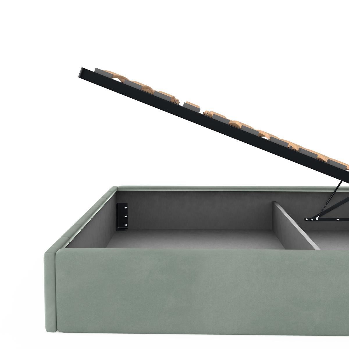 Łóżko tapicerowane 140x200 premium z pojemnikiem do sypialni miętowe wezgłowie 107 cm nr. 13