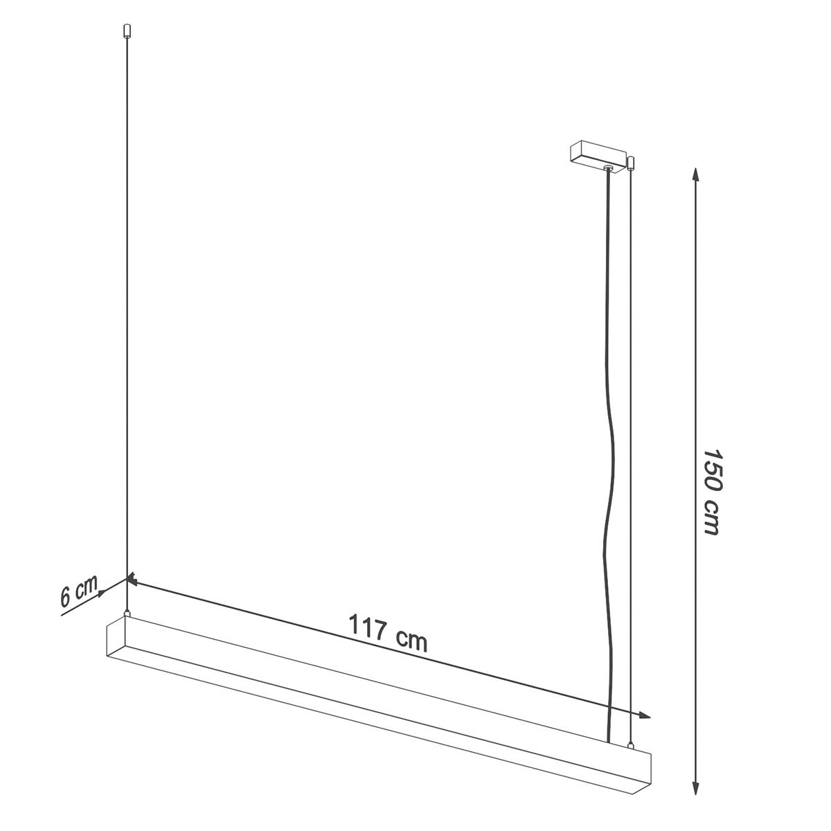 Lampa wisząca PINNE 117 szara 3000K 150x6x118cm nowoczesna LED do salonu nr. 8