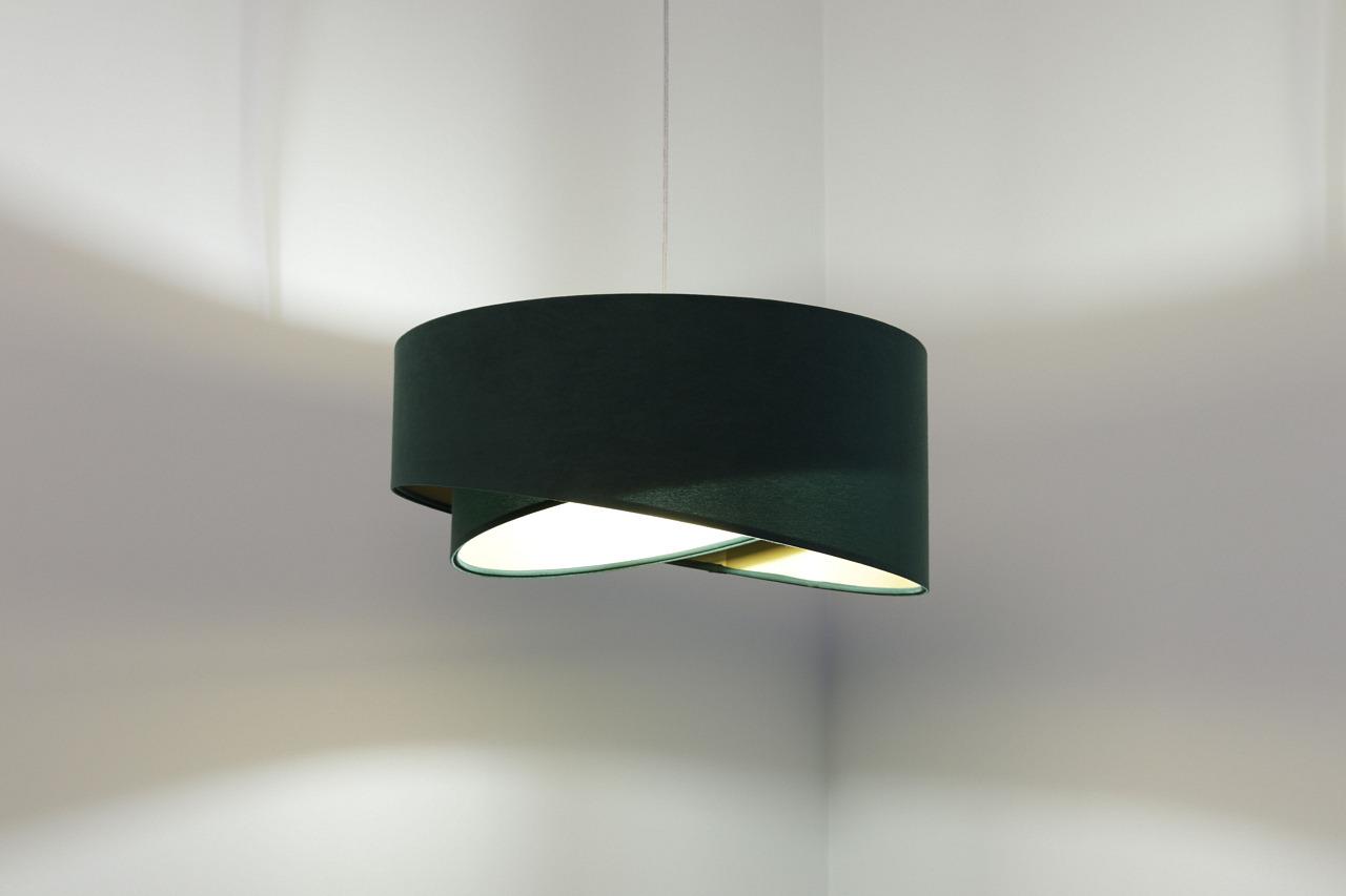 Lampa 45 cm do salonu sypialni wisząca asymetryczna zielona nr. 6