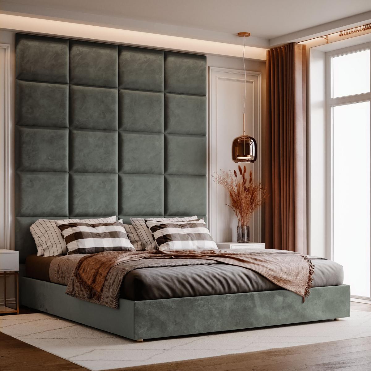  Panele tapicerowane 60x40 cm na ścianę magic velvet szary nr. 5