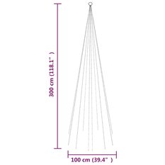 Choinka do montażu na maszcie, 310 kolorowych LED, 300 cm - Miniaturka zdjęcia nr 11