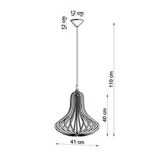 Lampa wisząca ELZA 110x41x41cm nowoczesna E27 do salonu - Miniaturka zdjęcia nr 4