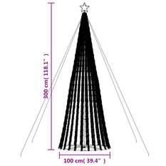 Choinka stożkowa 300 cm 688 LED niebieskie na święta do ogrodu - Miniaturka zdjęcia nr 11