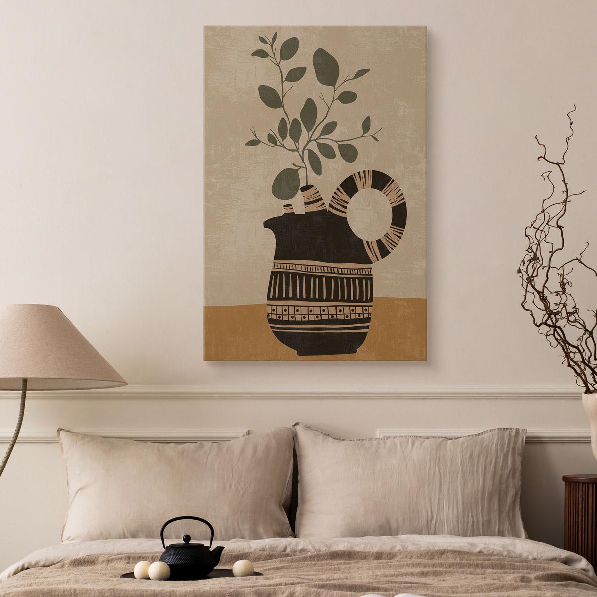 Duży Obraz Liście Gałązki Martwa Natura Minimalizm Styl Boho 80x120cm nr. 5