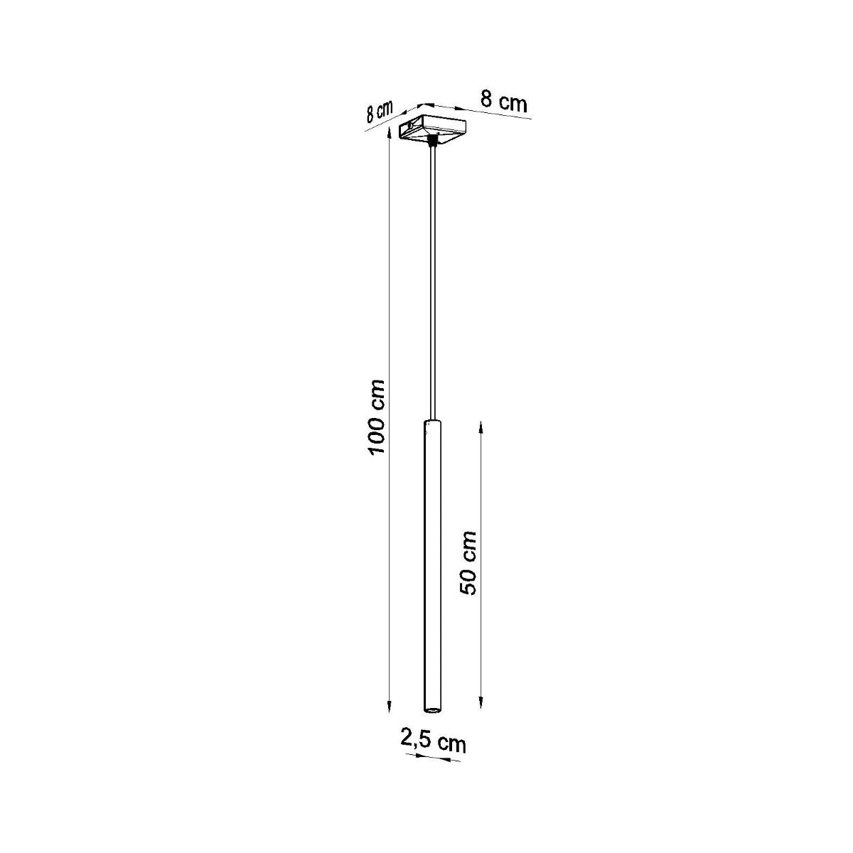 Lampa wisząca PASTELO 1 czarna 100x8x8cm nowoczesna G9 do salonu nr. 4