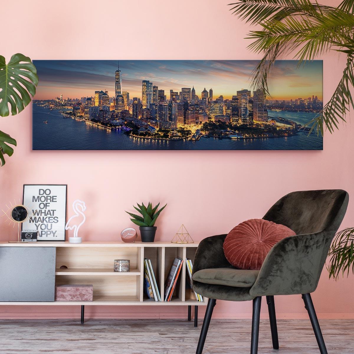 Obraz Na Płótnie Canvas Do Biura MANHATTAN NY Panorama 145x45cm nr. 8