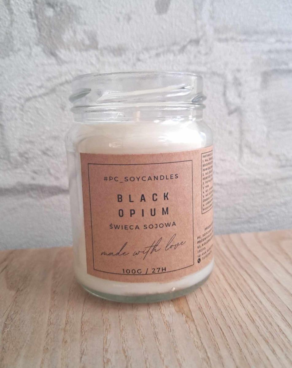 Świeca Sojowa Zapachowa Black Opium 143ml 27h Świeczka w Słoiku nr. 2