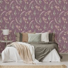 Tapeta KWIATY Polne Liście Styl Boho Ozdoba Natura  - Miniaturka zdjęcia nr 5