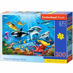 CASTORLAND Puzzle układanka 200 elementów Tropical Underwater World - Tropikalny Podwodny Świat 7+ - Miniaturka zdjęcia nr 3