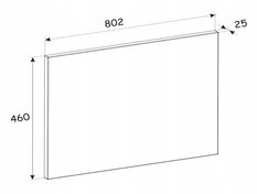 Blat do szafki łazienkowej 80x46 cm dąb olejowany grubość 25 mm mdf do łazienki - Miniaturka zdjęcia nr 4