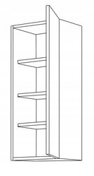 Szafka kuchenna CLEO 45 cm wisząca górna wysoka szara dąb artisan - Miniaturka zdjęcia nr 2