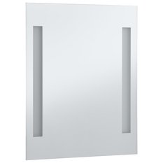 Lustro 50x60 cm do sypialni łazienki z LED aluminium szklane srebrny - Miniaturka zdjęcia nr 1