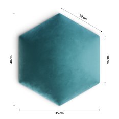 Panele tapicerowane 35x40 hexagon magic velvet morski - Miniaturka zdjęcia nr 4