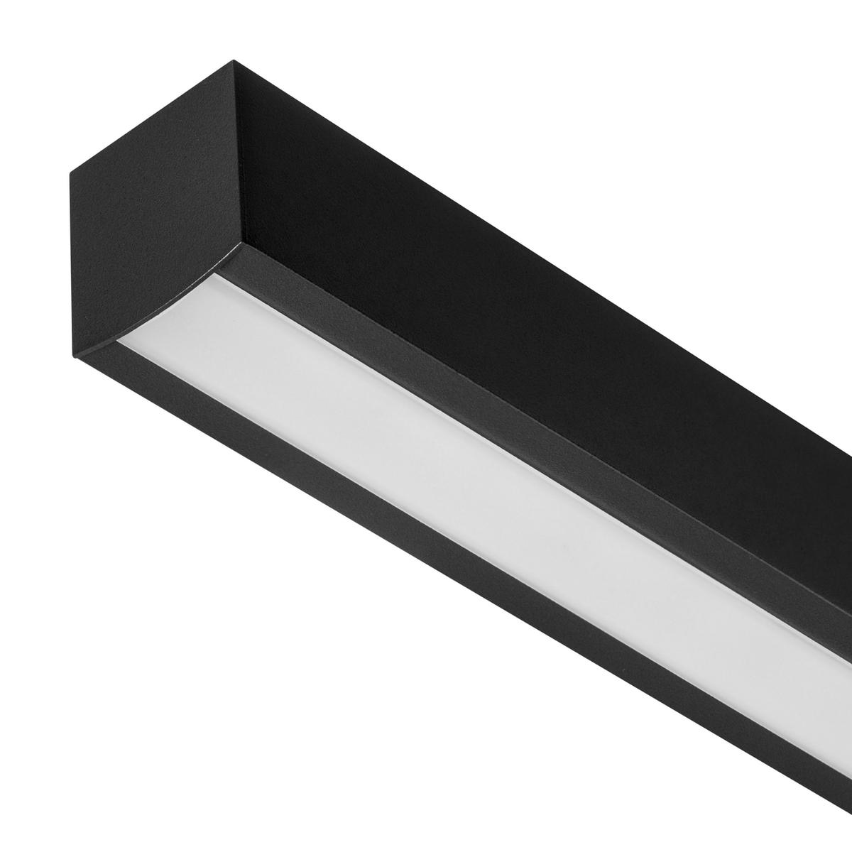 Lampa wisząca 116x6x150 cm LED z metalu wymienny LED czarna 4000K do salonu nr. 8