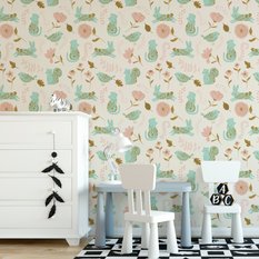Tapeta W Rolce Pastelowe ZWIERZĄTKA Kotki Kwiaty 53x1000 - Miniaturka zdjęcia nr 8