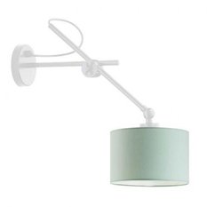 Lampa ruchoma kinkiet HAMILTON 45x12x17.5 cm do salonu z abażurem jasnozielona  - Miniaturka zdjęcia nr 1