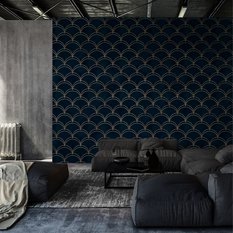 Tapeta Dekoracyjna Granatowy GEOMETRYCZNY Wzór  - Miniaturka zdjęcia nr 6
